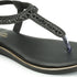 Women's Adjustable Ankle Strap Embellished T-Strap Sandals
