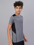 Boys Melange Slim Fit Crew Neck T-shirt with DOUBLE COOL