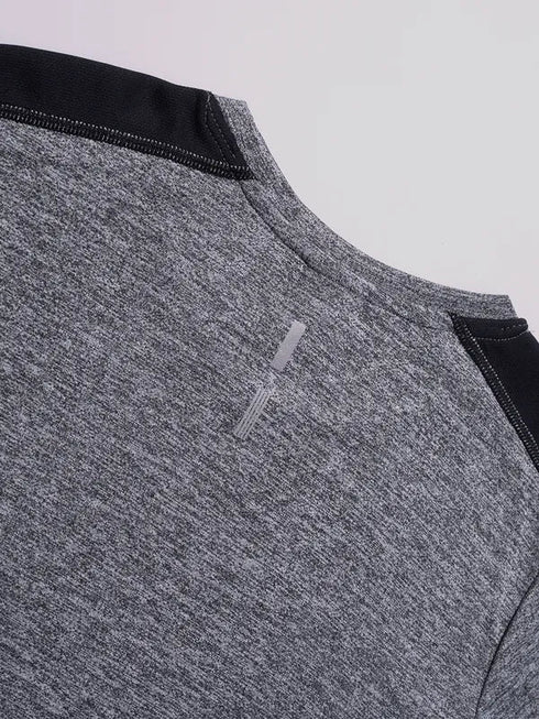 Boys Melange Slim Fit Crew Neck T-shirt with DOUBLE COOL