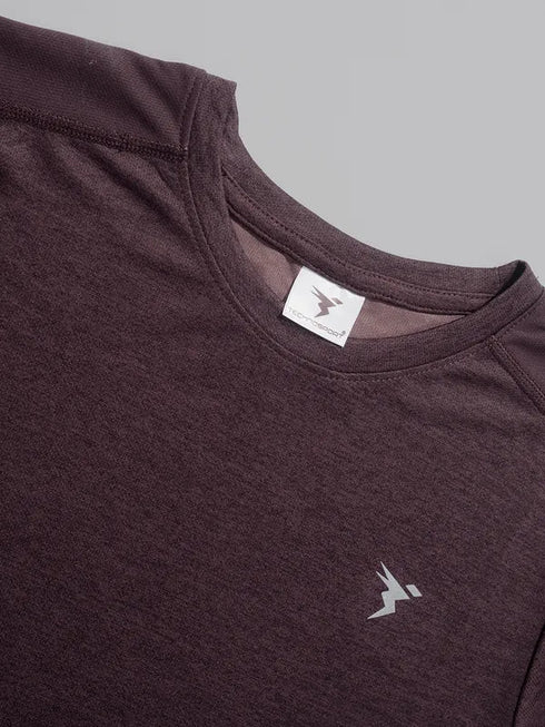 Boys Melange Slim Fit Crew Neck T-shirt with DOUBLE COOL