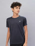 Boys Melange Slim Fit Crew Neck T-shirt with DOUBLE COOL
