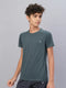 Boys Melange Slim Fit Crew Neck T-shirt with DOUBLE COOL