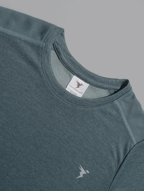 Boys Melange Slim Fit Crew Neck T-shirt with DOUBLE COOL