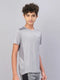 Boys Melange Slim Fit Crew Neck T-shirt with DOUBLE COOL