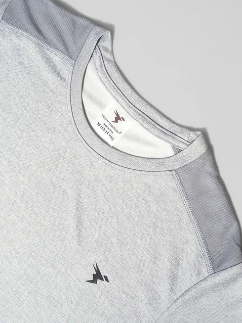 Boys Melange Slim Fit Crew Neck T-shirt with DOUBLE COOL