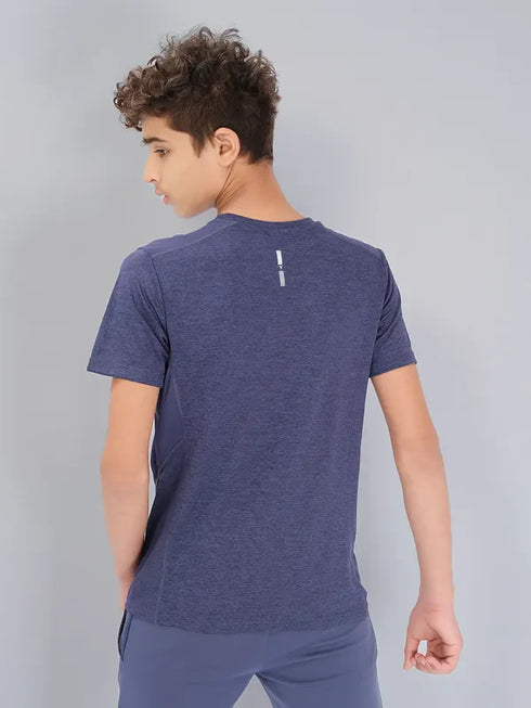 Boys Melange Slim Fit Crew Neck T-shirt with DOUBLE COOL