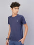 Boys Melange Slim Fit Crew Neck T-shirt with DOUBLE COOL