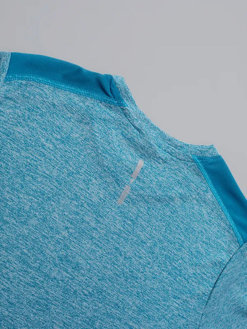 Boys Melange Slim Fit Crew Neck T-shirt with DOUBLE COOL