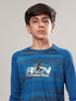 Boys Printed Slim Fit Crew Neck T-shirt with TECHNO COOL+