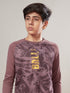 Boys Printed Slim Fit Crew Neck T-shirt with TECHNO COOL+