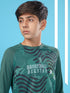 Boys Printed Slim Fit Crew Neck T-shirt with TECHNO COOL+