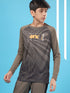 Boys Printed Slim Fit Crew Neck T-shirt with TECHNO COOL+
