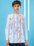 Boys Printed Slim Fit Crew Neck T-shirt with TECHNO COOL+