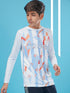 Boys Printed Slim Fit Crew Neck T-shirt with TECHNO COOL+