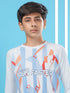 Boys Printed Slim Fit Crew Neck T-shirt with TECHNO COOL+