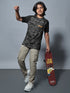 Boys Printed Slim Fit Crew Neck T-shirt with TECHNOLITE