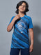 Boys Printed Slim Fit Crew Neck T-shirt with TECHNOLITE
