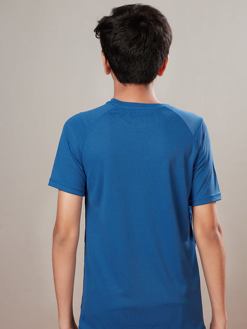 Boys Printed Slim Fit Crew Neck T-shirt with TECHNOLITE