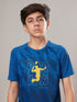 Boys Printed Slim Fit Crew Neck T-shirt with TECHNOLITE