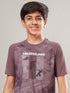 Boys Printed Slim Fit Crew Neck T-shirt with TECHNOLITE