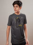 Boys Printed Slim Fit Crew Neck T-shirt with TECHNOLITE