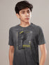 Boys Printed Slim Fit Crew Neck T-shirt with TECHNOLITE