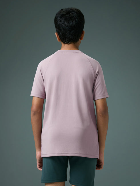 Boys Printed Slim Fit Crew Neck T-shirt with TECHNOLITE