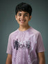 Boys Printed Slim Fit Crew Neck T-shirt with TECHNOLITE