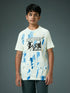 Boys Printed Slim Fit Crew Neck T-shirt with TECHNOLITE