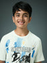 Boys Printed Slim Fit Crew Neck T-shirt with TECHNOLITE