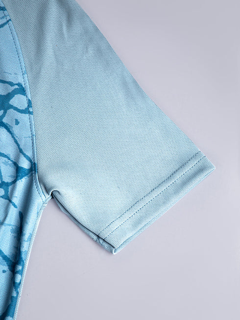 Boys Printed Slim Fit Crew Neck T-shirt with TECHNOLITE