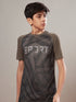 Boys Printed Slim Fit Crew Neck T-shirt with TECHNOLITE