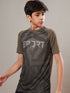 Boys Printed Slim Fit Crew Neck T-shirt with TECHNOLITE
