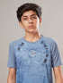 Boys Printed Slim Fit Crew Neck T-shirt with TECHNOLITE