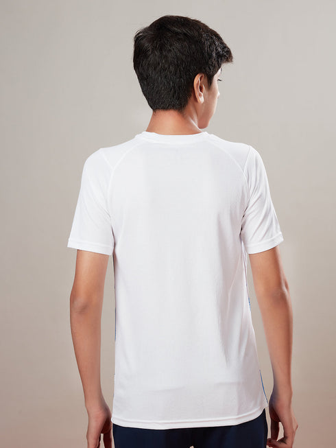 Boys Printed Slim Fit Crew Neck T-shirt with TECHNOLITE