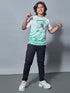 Boys Printed Slim Fit Crew Neck T-shirt with TECHNOLITE