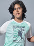 Boys Printed Slim Fit Crew Neck T-shirt with TECHNOLITE