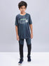 Boys Printed Slim Fit Crew Neck T-shirt with TECHNOLITE