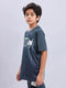 Boys Printed Slim Fit Crew Neck T-shirt with TECHNOLITE
