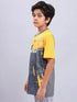 Boys Printed Slim Fit Crew Neck T-shirt with TECHNOLITE