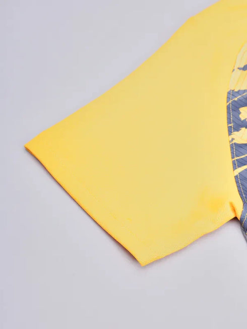 Boys Printed Slim Fit Crew Neck T-shirt with TECHNOLITE