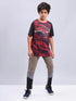 Boys Printed Slim Fit Crew Neck T-shirt with TECHNOLITE