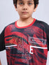 Boys Printed Slim Fit Crew Neck T-shirt with TECHNOLITE