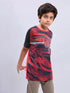 Boys Printed Slim Fit Crew Neck T-shirt with TECHNOLITE