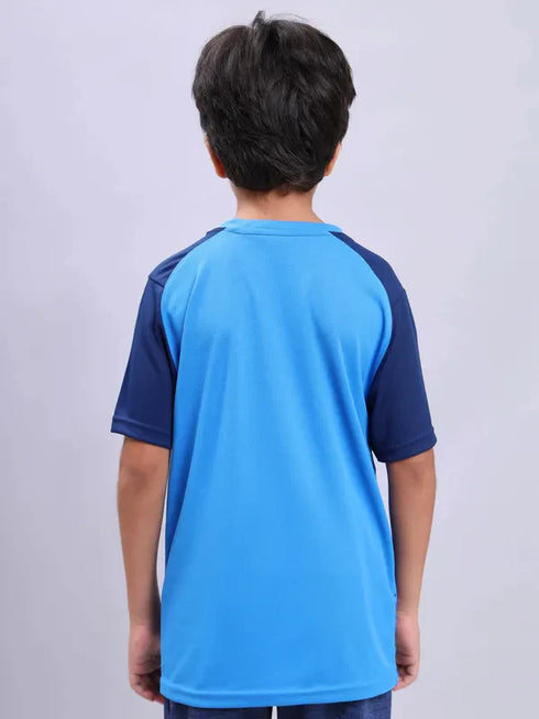 Boys Printed Slim Fit Crew Neck T-shirt with TECHNOLITE
