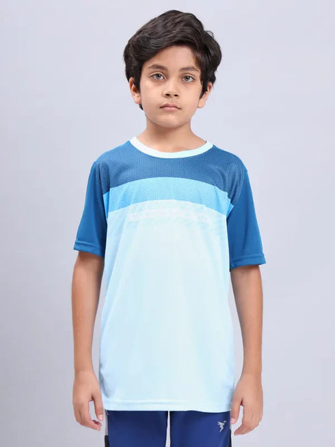Boys Printed Slim Fit Crew Neck T-shirt with TECHNOLITE