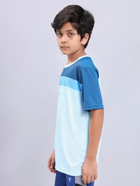 Boys Printed Slim Fit Crew Neck T-shirt with TECHNOLITE