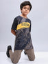 Boys Printed Slim Fit Crew Neck T-shirt with TECHNOLITE