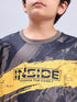 Boys Printed Slim Fit Crew Neck T-shirt with TECHNOLITE