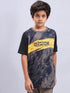 Boys Printed Slim Fit Crew Neck T-shirt with TECHNOLITE